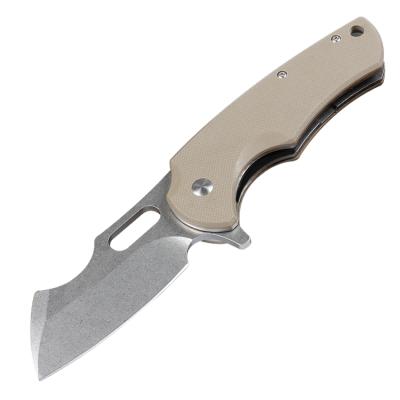 China D2 Blade Non-variable G10 Handle Porcelain Folding Knives Backing Fast Opening Folding Pocket Knife for sale