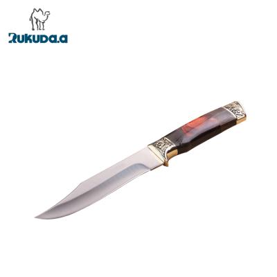 China Camping Knife OEM Hunting Survival Knives With Color Wood Handle for sale