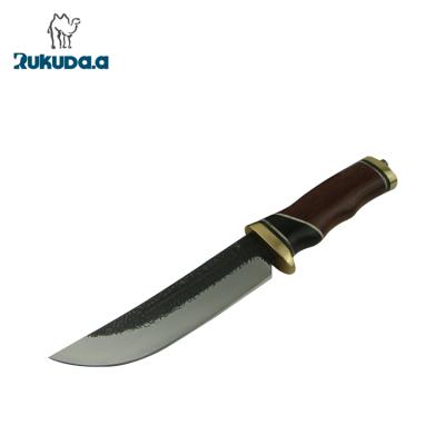 China Camping Knife Blade Outdoor Military Fixed Knife With Rosewood Handle for sale