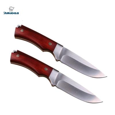 China Hunting Knife Fixed Blade 1095 Steel Cocobolo Knife Wood Handmade Hunting Knives for sale