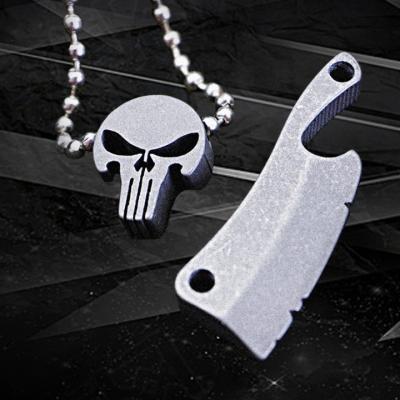 China New Creative TC4 Titanium Alloy Decorate Personality Accessories CNC TC4Titanium Knife and Alloy Shape Bottle Opener Tool for sale