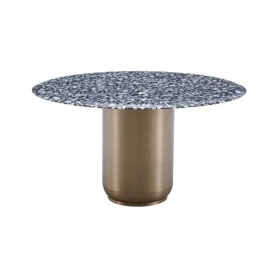 China Round Leg (Height) Adjustable Coffee Table Terrazzo Dining Table Set for sale