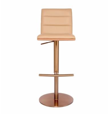 China Bar Chair Stainless Steel Modern Gold Barstool (Height Adjustable) Height Adjustable Barstool for sale