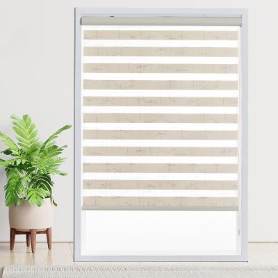 China Factory Price Modern Curtain Printed Fabric Roll Rope Blind Zebra Shades For Door for sale