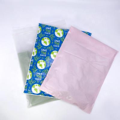 China 100% Biodegradable Compostable 100% Custom Size Zip Mail Bag PLA PBAT Corntarch Self Seal Mailing Bags Poly Mailers Custom Logo Printing for sale