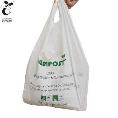 China 100% OrganicBiodegradable compostable shopping/grocery bags with customized size color logo brand name folding biodegradable yuca bolsa for sale