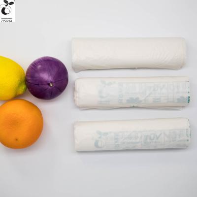 China 2020 100% eco compostable green packaging biodegradable PLA food bags roll for sale for fruits and vegetables compostable produce carry bag for sale