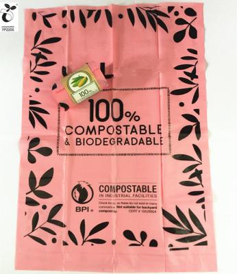 China 100% compostable productos innovadores dog supplies easy tear off poop bag dispensing biodegradable trash bags hand over length corn fiber bag for sale