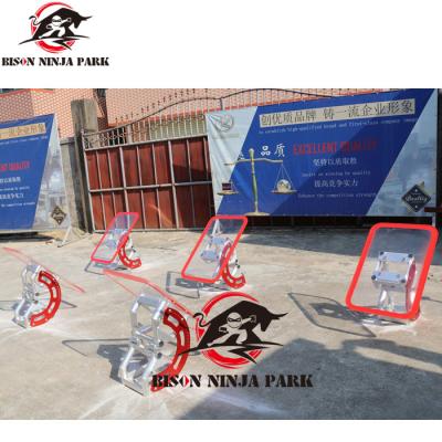 China Aluminum alloy frame Ninja warrior obstacle quintuple steps ninja warrior playground for sale