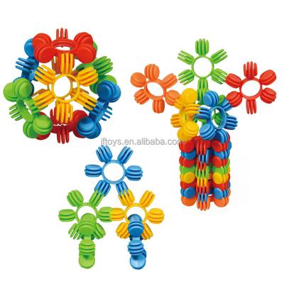 China DIY TOY Popular Toddler Stem Building Set Sunflower Shape BPA Educational Mini Puzzle Blocks Free Interlocking For Children for sale