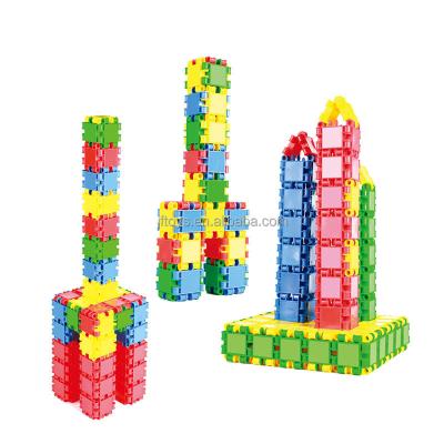 China DIY TOY HC178 Educational Construction Toy Building Blocks Interlocking Different Rod Train Plastic Construction Engineering Set 3D Puzzle for sale