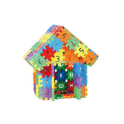 China DIY TOY HC179 Creative Waffle DIY Building Block Children Stem Numbers Educational Learning Anti Stress Block Plastic Bricks Toys Set for sale