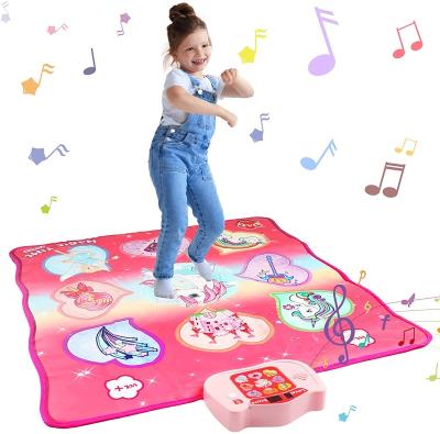 China Dance Pads Dancing Mat Light Up Dance Pad with Built-in Music Dancing Keyboard Set for Girls 3 Challenge Levels Christmas Toys for sale