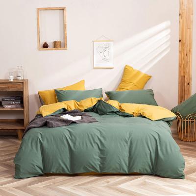 China Folded Customized 3/4 Pcs All Season Sheet Sets Washed Cotton Sheet Sets Bedding Sets for sale