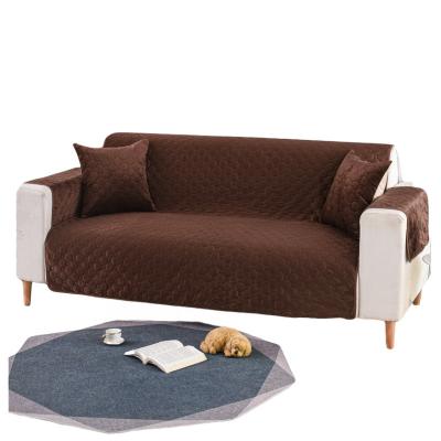 China Modern Minky Fabric 3 Layers Warm Pet Sofa Cover Sofa Cover Sofa Protector Dog Recliner Stitched for sale