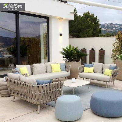 China Garden Sofa Sets Factory Customized Living Room Suite Patio Furniture Wholesale Aluminum Quick Dry Foam Cushion Home Outdoor for sale