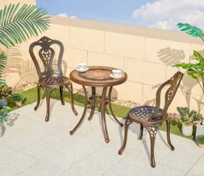 China Contemporary Outdoor Garden Patio Balcony Restaurant Cast Aluminum Dining Chairs for sale