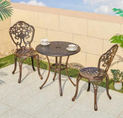 China Modern Design Contemporary Outdoor Chair Furniture Aluminum Patio Garden Table Chair Set for sale