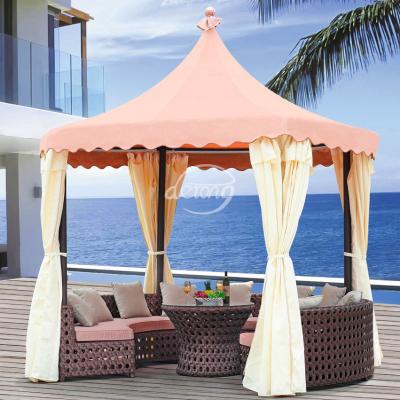 China Simple Design Modern Cost Effective Outdoor Tent Rattan Gazebo For Outdoor Garden / Hotel / Courtyard for sale