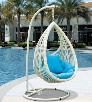 China Comfortable& Sustainable& Modern Outdoor Leisure Water Drop Swing Wicker Chair Factory Wholesale Patio Hanging Basket for sale