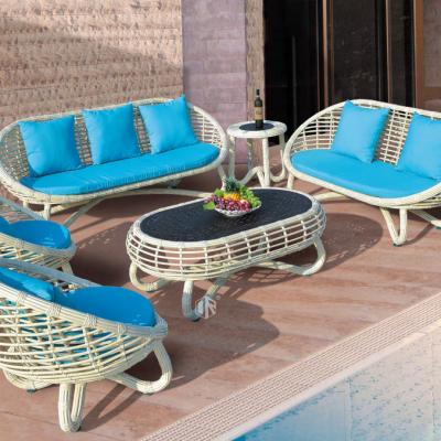 China Sustainable& Modern Comfortable Fancy Style Outdoor Wicker Sofa for sale