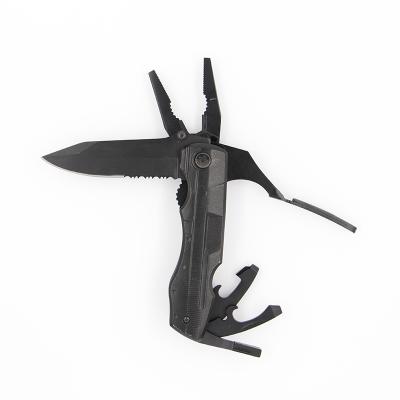 China Hot Selling MULTI FUNCTIONAL Outdoor Utility Knife Tools Folding Outdoor Multi Tool Pliers With Attachable Bit Set for sale