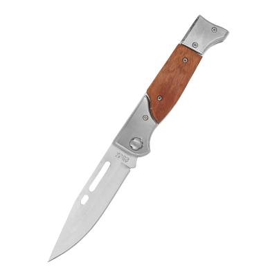 China Zakmes Non-variable Stainless Steel With Wood Handle Naife Self Defense Multitool Knife Blade Pocket Survival Tactical Folding Knife for sale