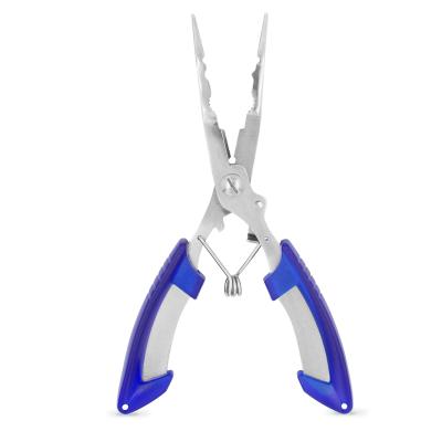 China Outdoor Activities Fishing Curved Outdoor Portable Line Open Slit Ring Fishing Pliers Saltwater Custom Cutter Stainless Steel Fishing Key Pliers for sale