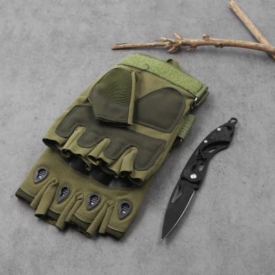 China High Quality Stainless Steel Non-changeable Coltello With Gloves Small Pocket Folding Knife Portable Military Hunting Knife for sale