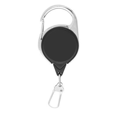 China Outdoor Accessories Wholesale Retractable For Lures Custom Logo Carabiner Badge Reel Fishing Tackle for sale