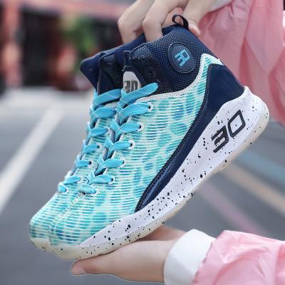 China Men Shoes Basketball 36-45 Breathable Light Sports Shoes Student Lover Sneakers High Top Curry Boots Couples Basketball Shoes for sale