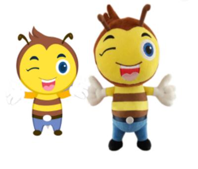 China Kids Gift OEM Stuffed Soft Plush Flying Honey Bee Toy Doll Plush Custom for sale