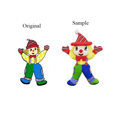 China Wholesale Manufacturer Custom Toys Stuffed Soft Animals Funny Clown Souvenirs Plush Cartoon Doll Business Mascot Anime Figure Gift for sale