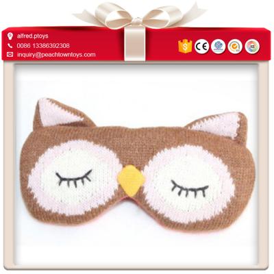 China Kids Owl Design Sleep Gift Knitted Custom Funny Eye Mask for sale