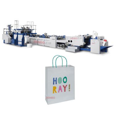 China ZB1260S-450 Fully AutomaticItaly Supermarket Technology Best Quality Best Quality Paper Bag Making Machine With Handle for sale