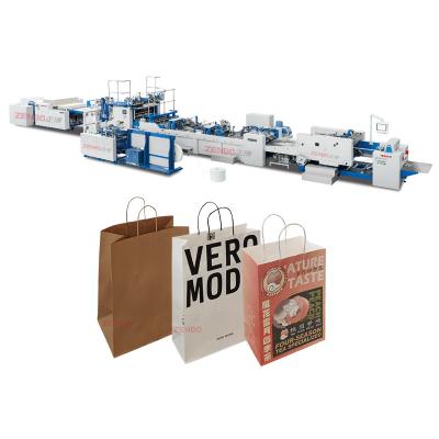 China ZB1260RS-450 high quality fully artomatic hotels paper bag packing paper bag shopping packing machine for sale