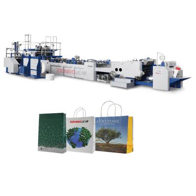 China Luxury Hotels Sheet Feeding SOS Gift Paper Flat Bottom Bag Making Machine ZB1260S-450 Manual for sale