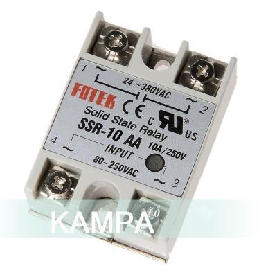 China SSR-10AA AC to AC Electric Relay SSR 10A 220VAC Solid State Relay Fotek SSR for sale