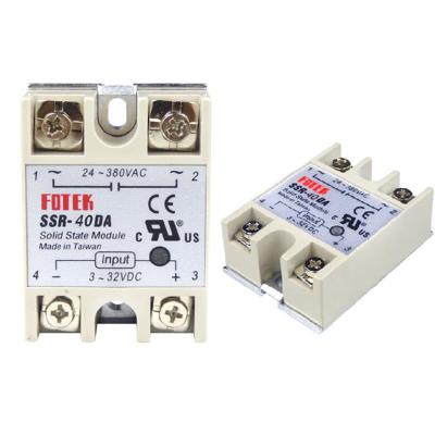 China 40A DC to AC Solid State Relay SSR Relay FOTEK 40DA Solid State Relay SSR-40DA for sale