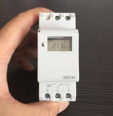 China High quality DHC15 Weekly Programmable Digital Electronic Timer AHC15T 50Hz 24 Hour Digital Time Switch Din Rail Timer Switch for sale