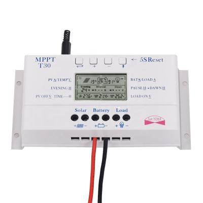 China Solar Panel Controller 12V 24V Solar Controller Solar Regulator MPPT30 for sale