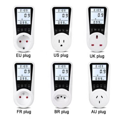 China Digital Wattmeter AC Power Meter 220V LCD energy meter power Monitor EU Plug Socket Power Kilowatt Wattage Voltage AMP for sale