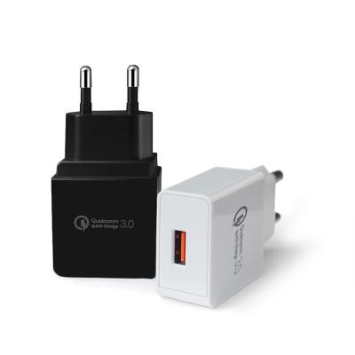 China Mobile Phone Charger 3.0 Fast Fast Charging 3.0 USB Charger For iPhone EU USA UK Wall Mobile Phone Charger Adapter 18W USB Wall Charger for sale