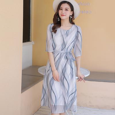 China Anti-Static Summer Elegant Casual Dresses Short Sheath Floral Lady Sexy Women's V-Neck Seaside Vacation Dress for sale