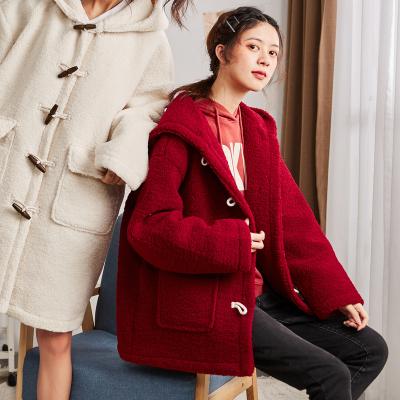 China Fashionable Anti-Wrinkle Women's Lambswool Fleece Trench Coat Sherpa Faux Fur Oversized Long Coats For Ladies for sale