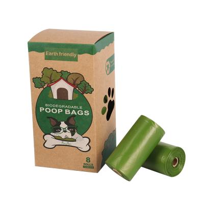 China Viable Portable Waste Compostable Biodegradable Poop Bags Decomposible Pet Poop Bag Box for sale