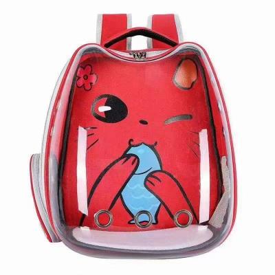 China Durable Portable Viable Pet Harness Carriers Bag Waterproof Transparent Fashion Dog Carrier Walking Backpack for sale