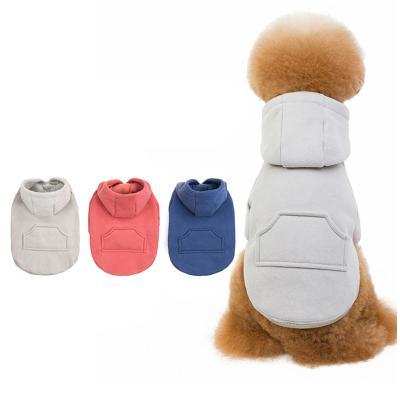 China Sustainable Small Pet Hoodie Cotton Warm Winter Clothes Matching Luxury Apparel For Dogs for sale