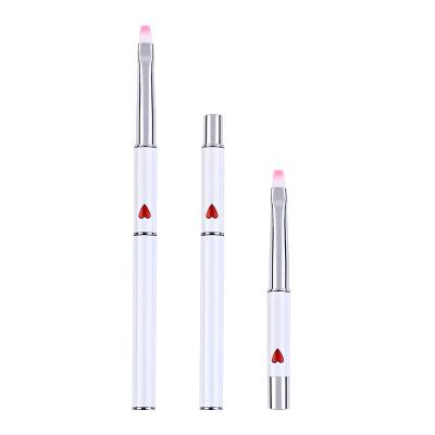 China UV Acrylic Nail Design Heart Nail Metal Gel Nylon Pen Dotting Drawing Brush Pen for sale