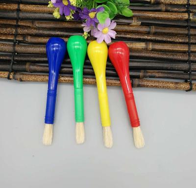 China Water Color Oil Rock Painting Tani Bristle Hair Candy Plastic Handle Acrylic Paint Brush Artist For Kids Drawing for sale